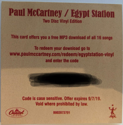 Egypt Station - secondary