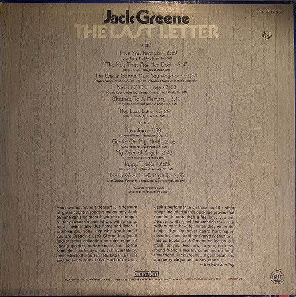 Jack Greene - The Last Letter