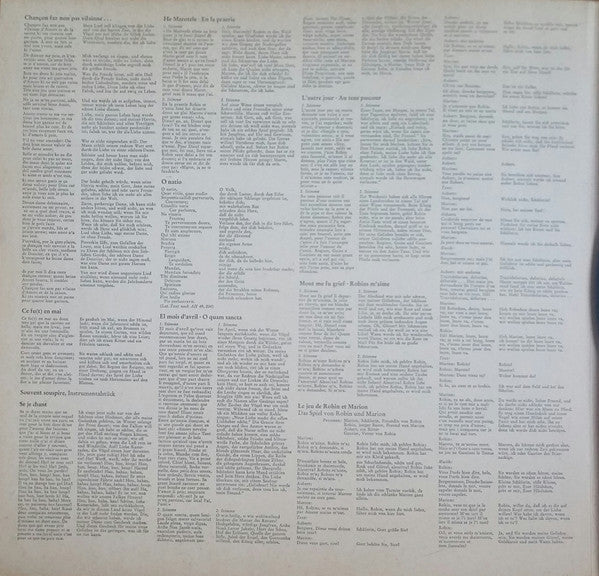 Robin Et Marion • Llibre Vermell U.A. - Weltliche Musik Um 1300 - secondary