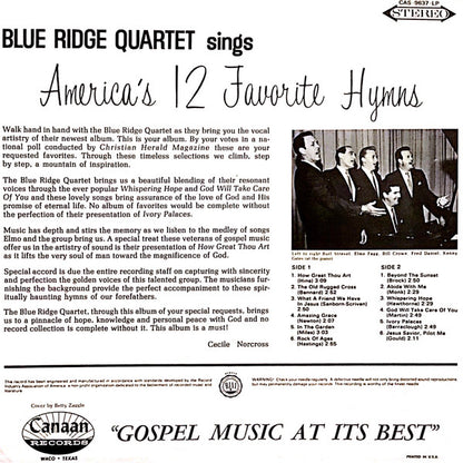 The Blue Ridge Quartet - America's Twelve Favorite Hymns