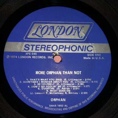 More Orphan Than Not - secondary
