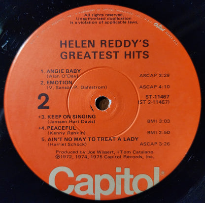 Helen Reddy's Greatest Hits - secondary