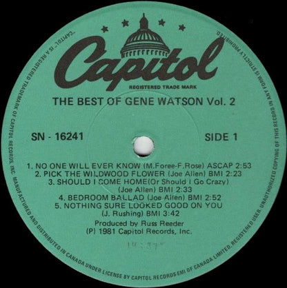 The Best Of Gene Watson Volume 2 - secondary