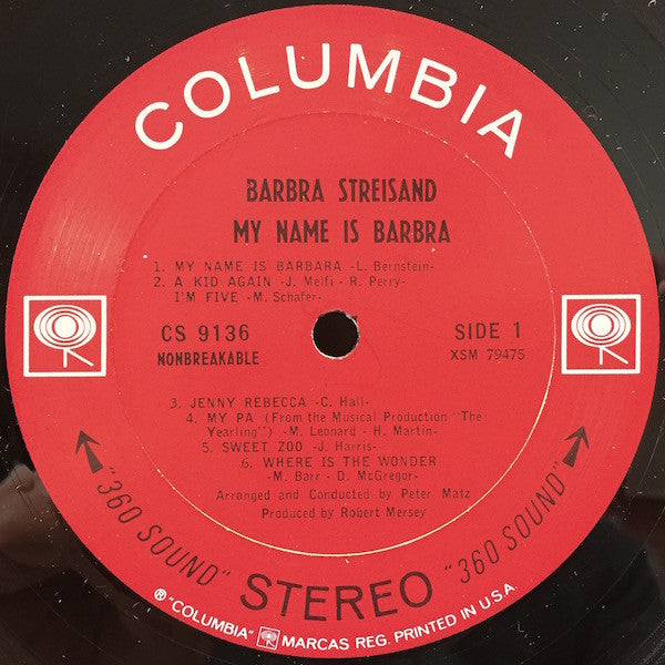 Barbra Streisand - My Name Is Barbra