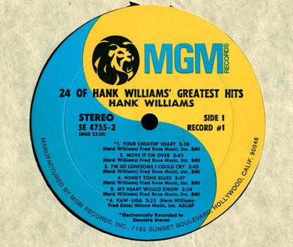 24 Of Hank Williams' Greatest Hits - secondary