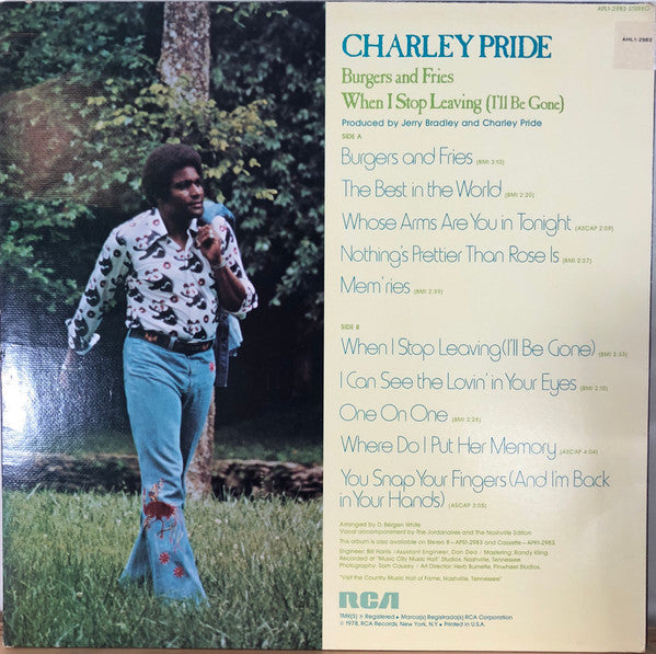 Charley Pride - Burgers And Fries / When I Stop Leaving (I'll Be Gone)