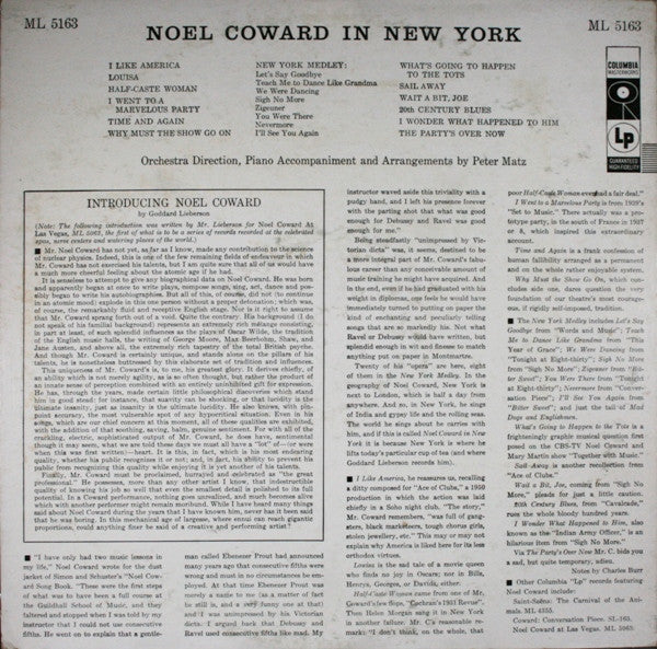 Noel Coward In New York - secondary