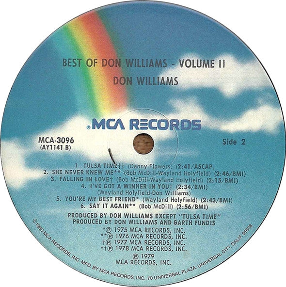 The Best Of Don Williams, Volume II - secondary