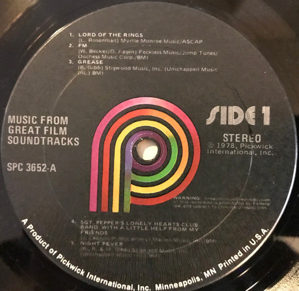 Music From Great Film Sound Tracks - secondary