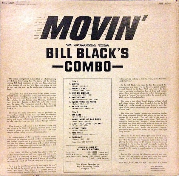 Bill Black's Combo - Movin'