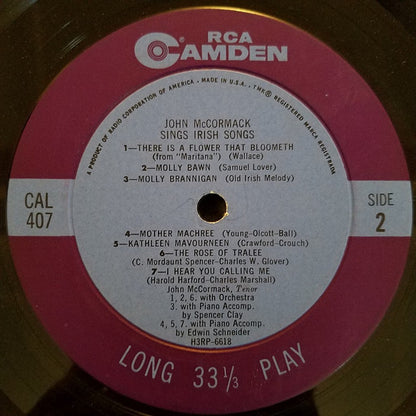 John McCormack Sings Irish Songs - secondary