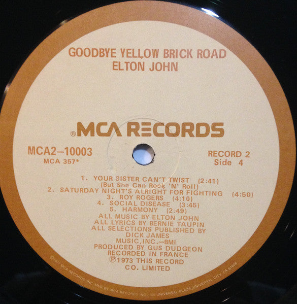 Goodbye Yellow Brick Road - secondary