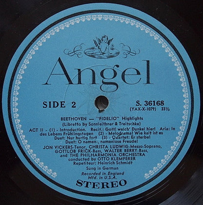 Ludwig van Beethoven, Otto Klemperer, Philharmonia Orchestra, Philharmonia Chorus, Christa Ludwig, Jon Vickers, Walter Berry, Gottlob Frick - Fidelio - Highlights