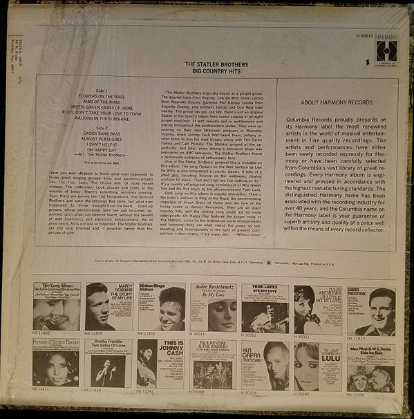 The Statler Brothers - Big Country Hits