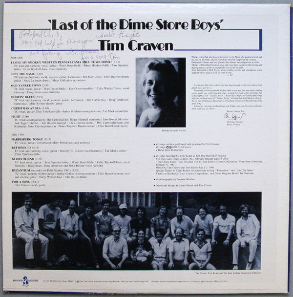 Tim Craven (2) - Last Of The Dime Store Boys