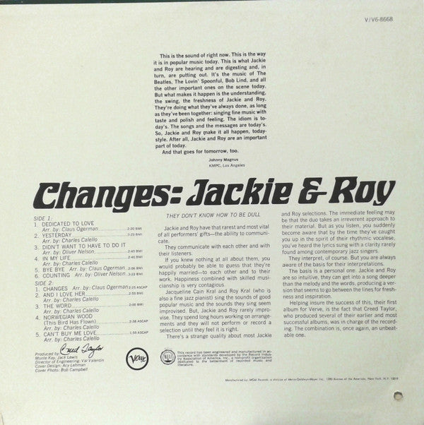 Jackie & Roy - Changes