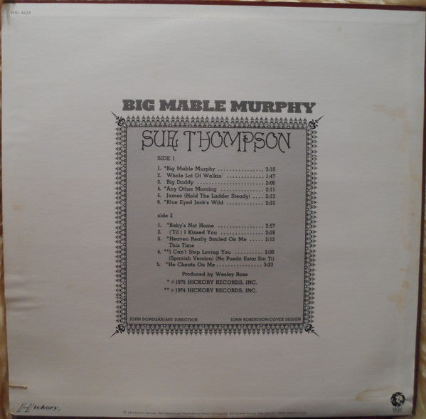 Sue Thompson - Big Mable Murphy
