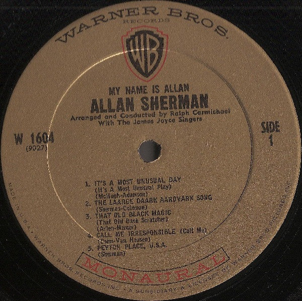 My Name Is Allan:  Allan Sherman Sings Great Movie Hits & Songs From The Cutting Room Floor - secondary