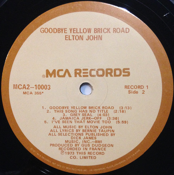 Goodbye Yellow Brick Road - secondary