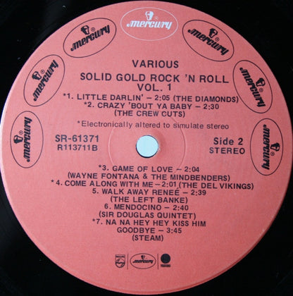 Various - Solid Gold Rock 'N' Roll Volume 1
