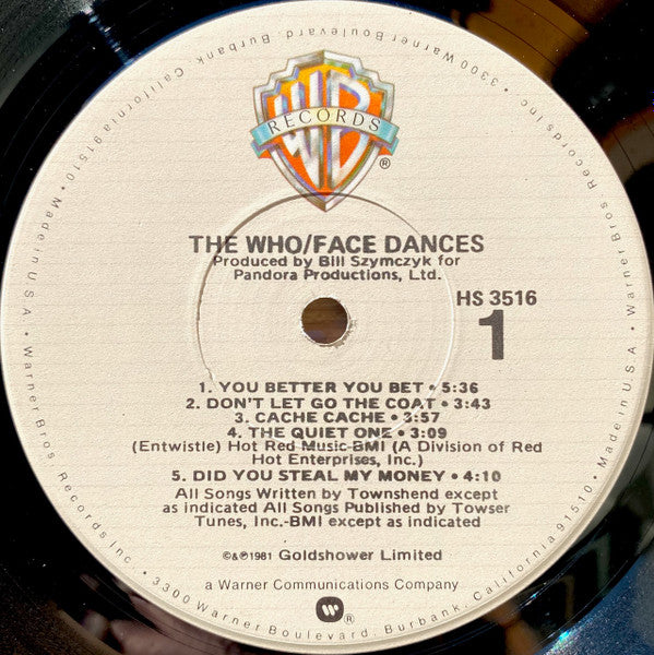 Face Dances - secondary