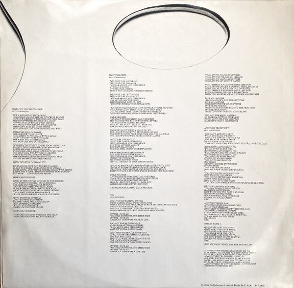 Face Dances - secondary