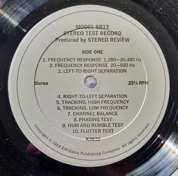 No Artist - Stereo Review's Stereo Test Record (Model SR 12)