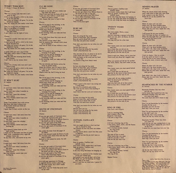 Guitars, Cadillacs, Etc., Etc. - secondary