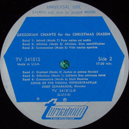 Choralschola Der Wiener Hofburgkapelle, Josef Schabasser - Gregorian Chants For Christmas