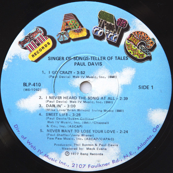 Paul Davis - Singer Of Songs - Teller Of Tales