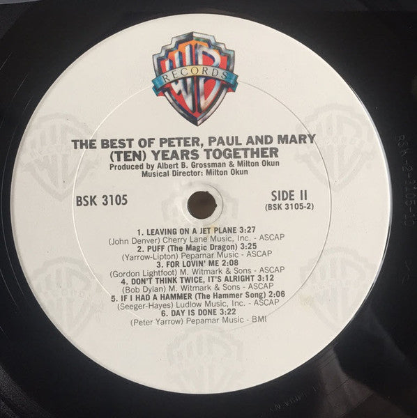 The Best Of Peter, Paul And Mary (Ten) Years Together - secondary