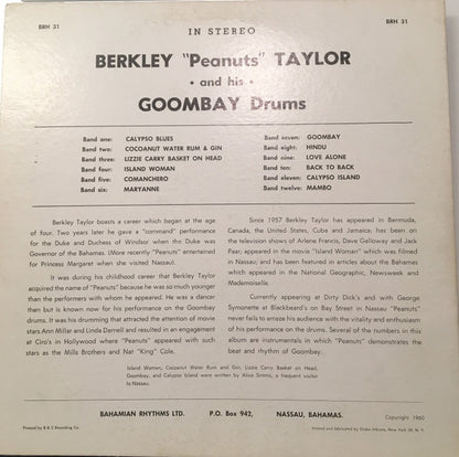 John Berkely "Peanuts" Taylor - Berkley "Peanuts" Taylor And His Goombay Drums