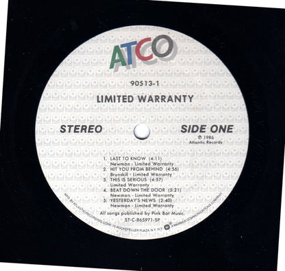 Limited Warranty - secondary