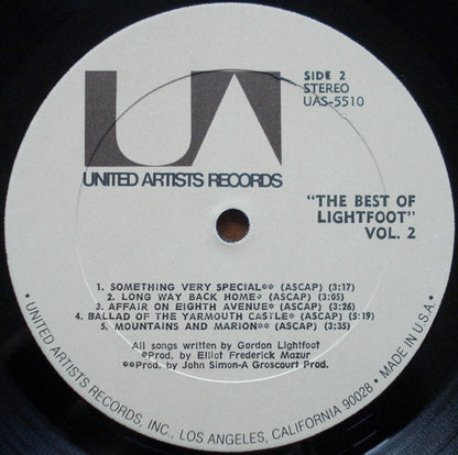 Classic Lightfoot (The Best Of Lightfoot / Volume 2) - secondary
