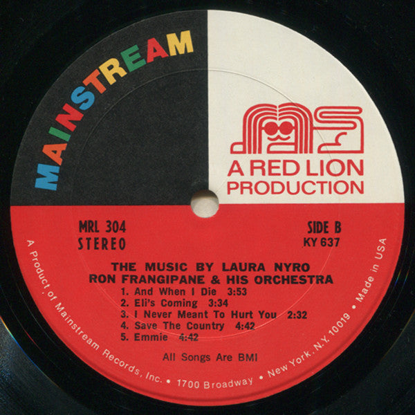 Ron Frangipane And His Orchestra - The Music Of Laura Nyro