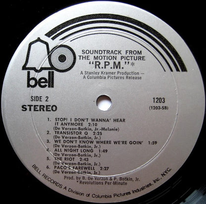 R.P.M.* (*Revolutions Per Minute) (Soundtrack From The Motion Picture) - secondary