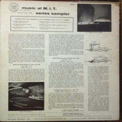 Ludwig van Beethoven, Nicolai Berezowsky, Georg Friedrich Händel - Music At M.I.T. Series Sampler