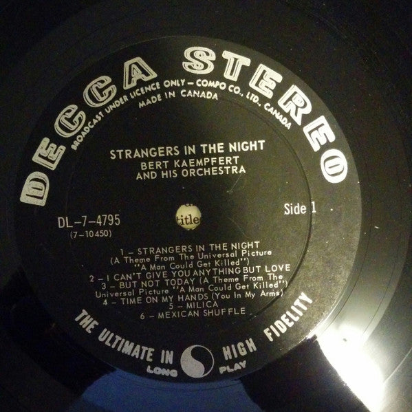 Bert Kaempfert & His Orchestra - Strangers In The Night