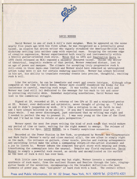 David Werner - secondary