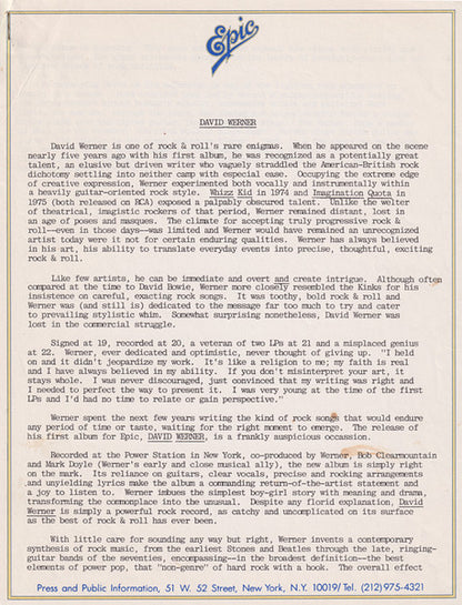 David Werner - secondary