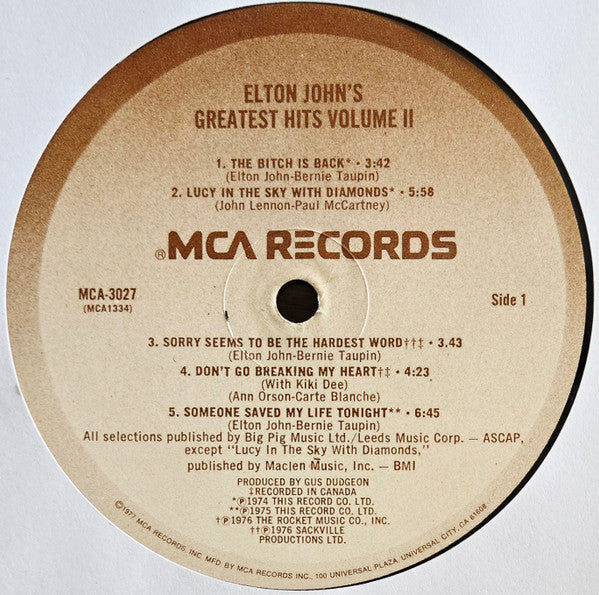 Greatest Hits Volume II - secondary