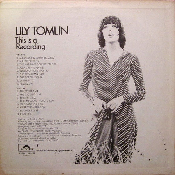 Lily Tomlin - This Is A Recording