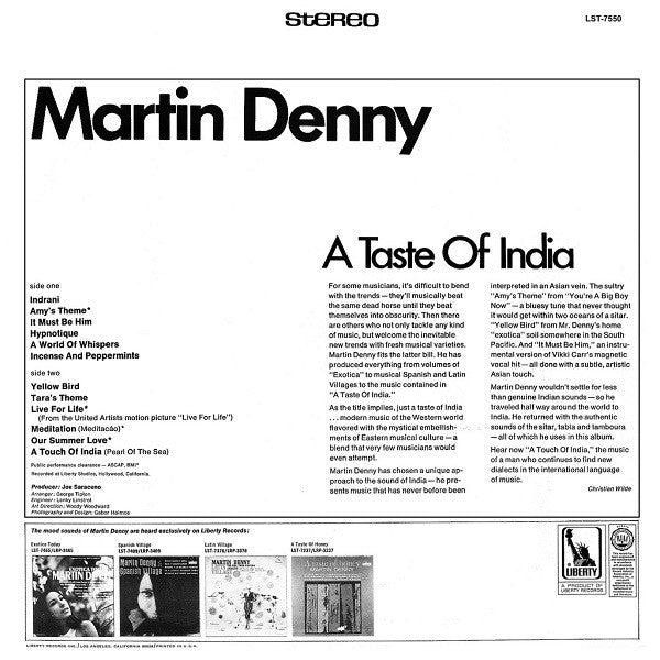 Martin Denny - A Taste Of India