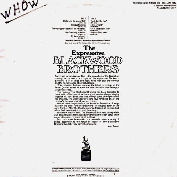 The Blackwood Brothers Quartet - Sheltered In The Arms Of God
