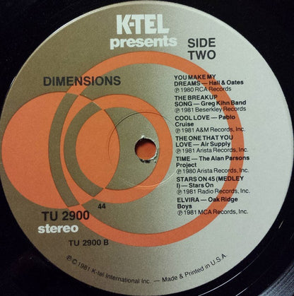 Dimensions - secondary