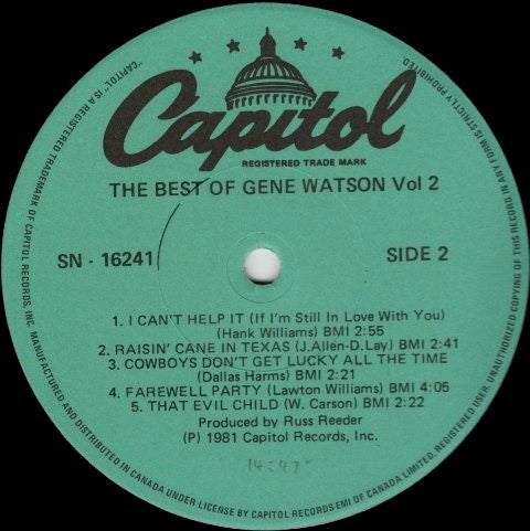 The Best Of Gene Watson Volume 2 - secondary
