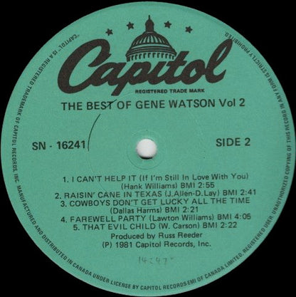The Best Of Gene Watson Volume 2 - secondary