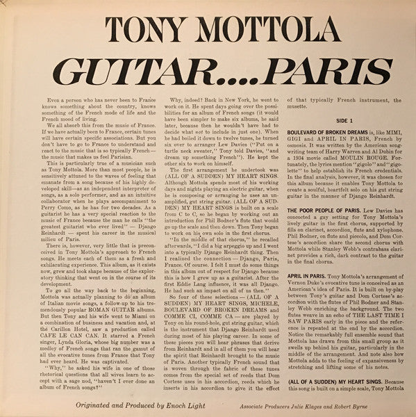 Tony Mottola - Guitar....Paris