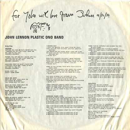 John Lennon / Plastic Ono Band - secondary