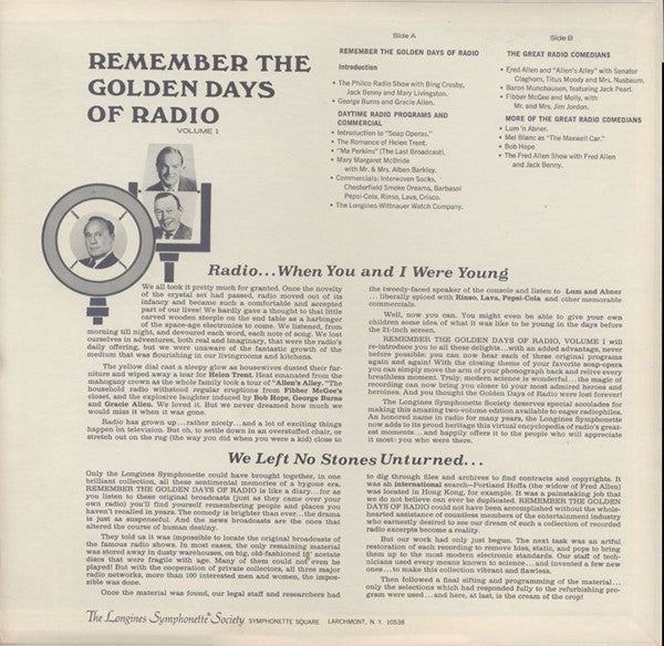 Jack Benny, Frank Knight - Remember The Golden Days Of Radio Volume 1